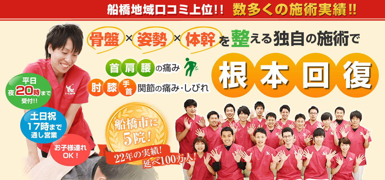 船橋市 | i-care鍼灸整骨院グループの外観